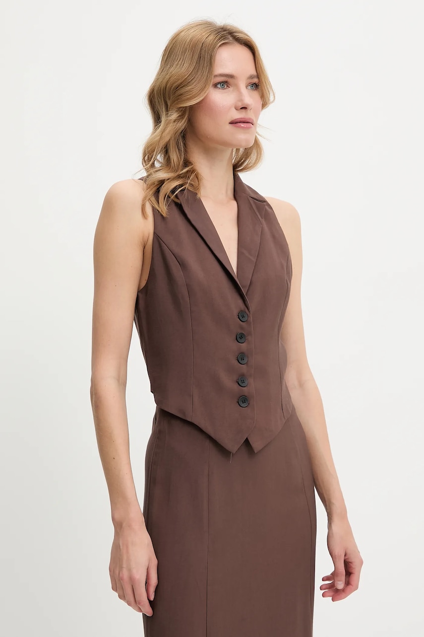 Безрукавка и юбка Answear.LAB цвет коричневый Безрукавка и юбка Answear.LAB цвет коричневый