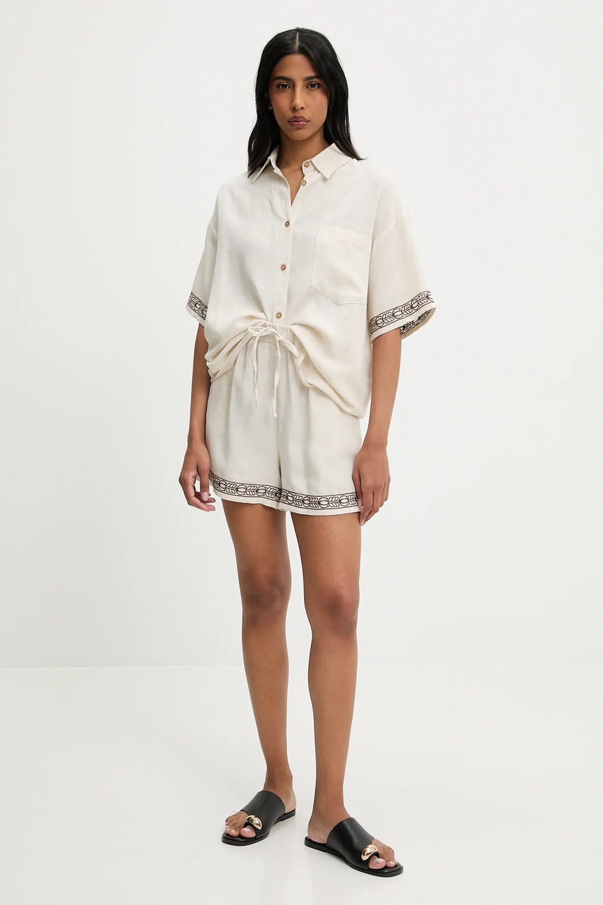 Комплект со льном Answear.LAB цвет бежевый