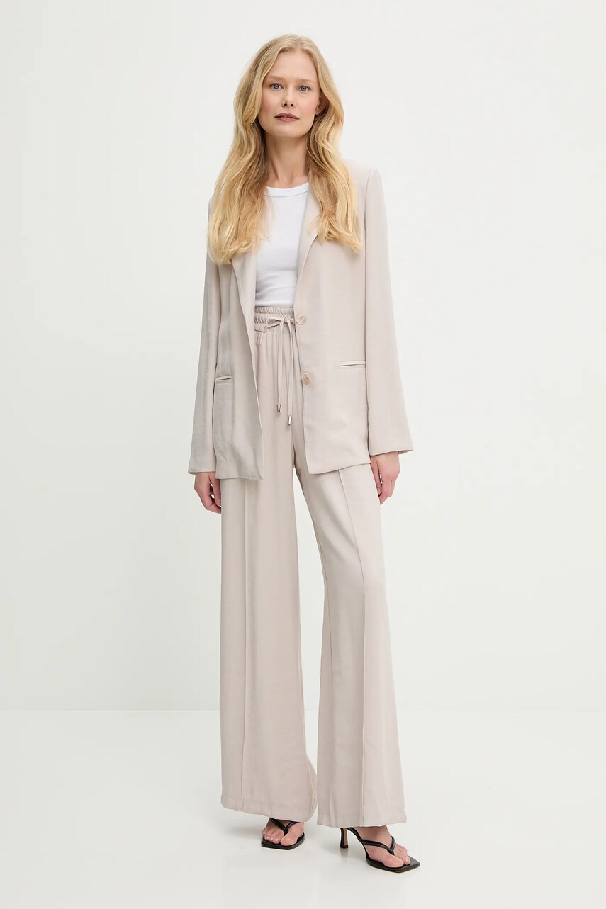 Answear Lab sacou si pantaloni culoarea bej