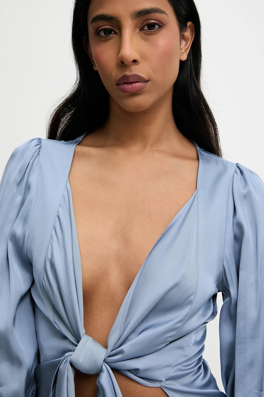 Μπλούζα και φούστα Answear.LAB χρώμα: μπλε φωτογραφία