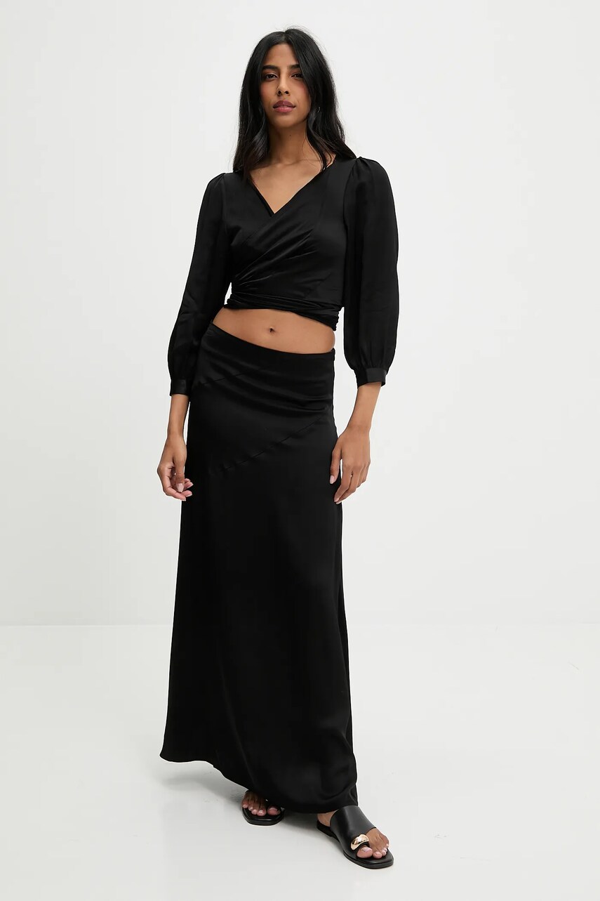 Answear Lab bluza si fusta culoarea negru