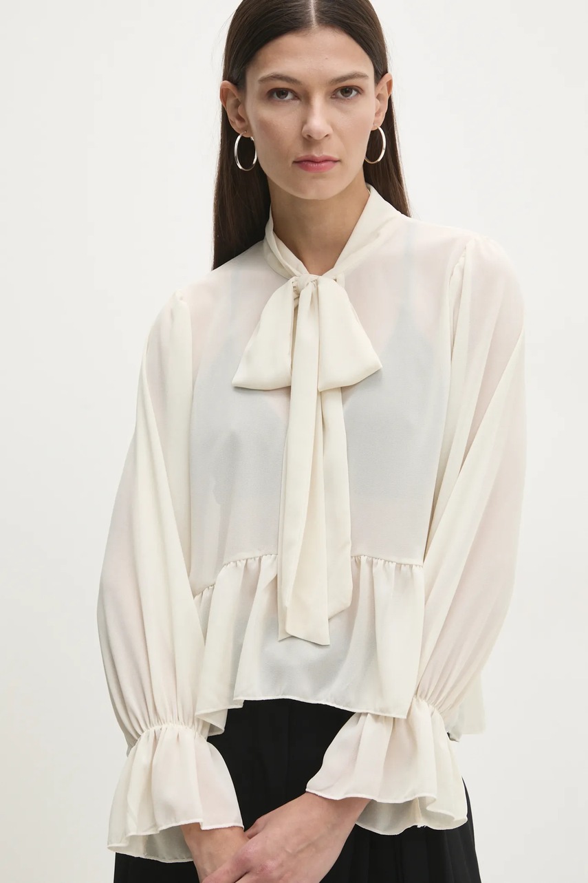 Μπλουζάκι Answear.LAB χρώμα: μπεζ φωτογραφία