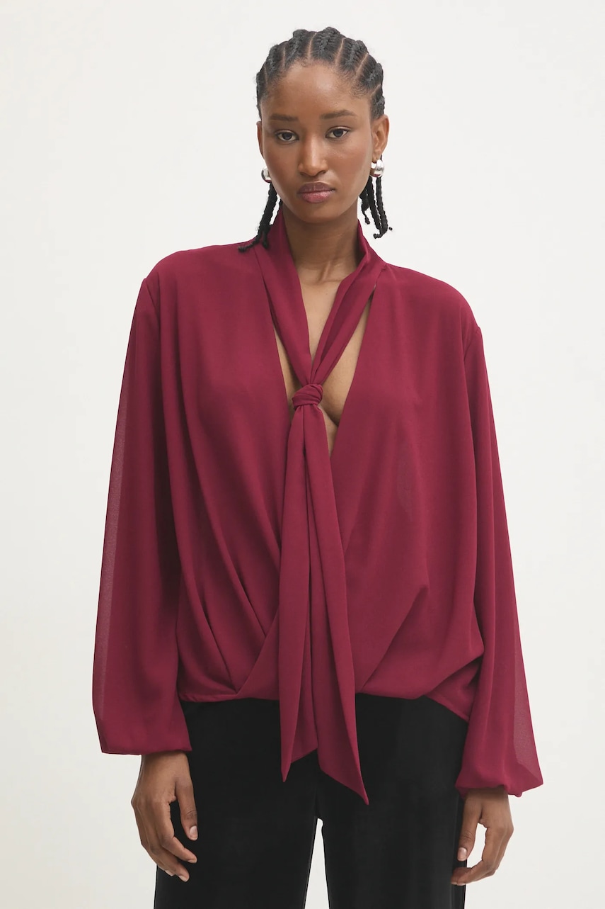 Answear Lab bluza femei, culoarea rosu, neted