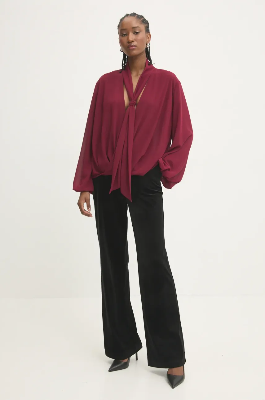 Блузка Answear.LAB женская цвет красный однотонная Блузка Answear.LAB женская цвет красный однотонная