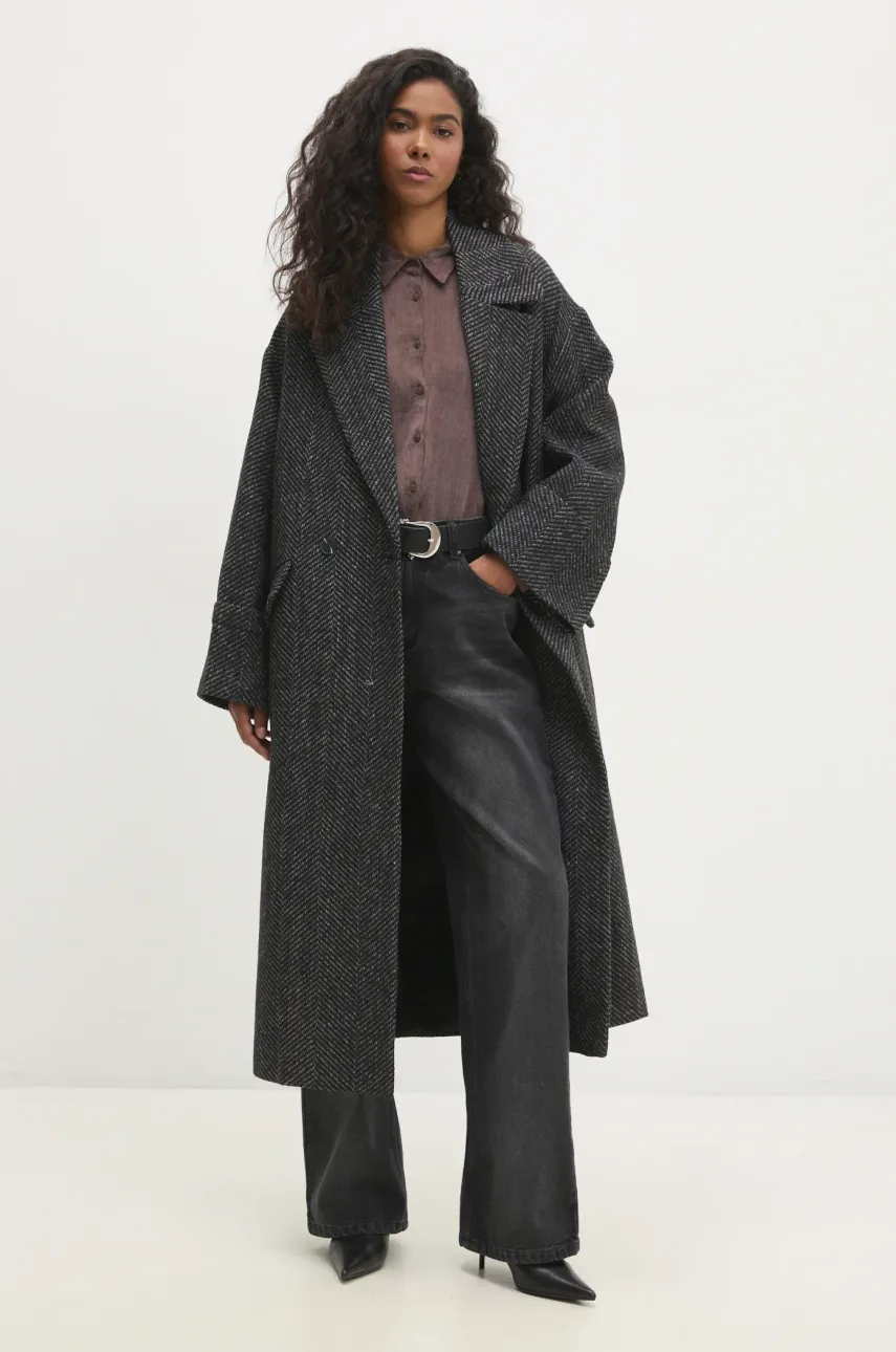 Рубашка Answear.LAB женская цвет коричневый relaxed классический воротник Рубашка Answear.LAB женская цвет коричневый relaxed классический воротник