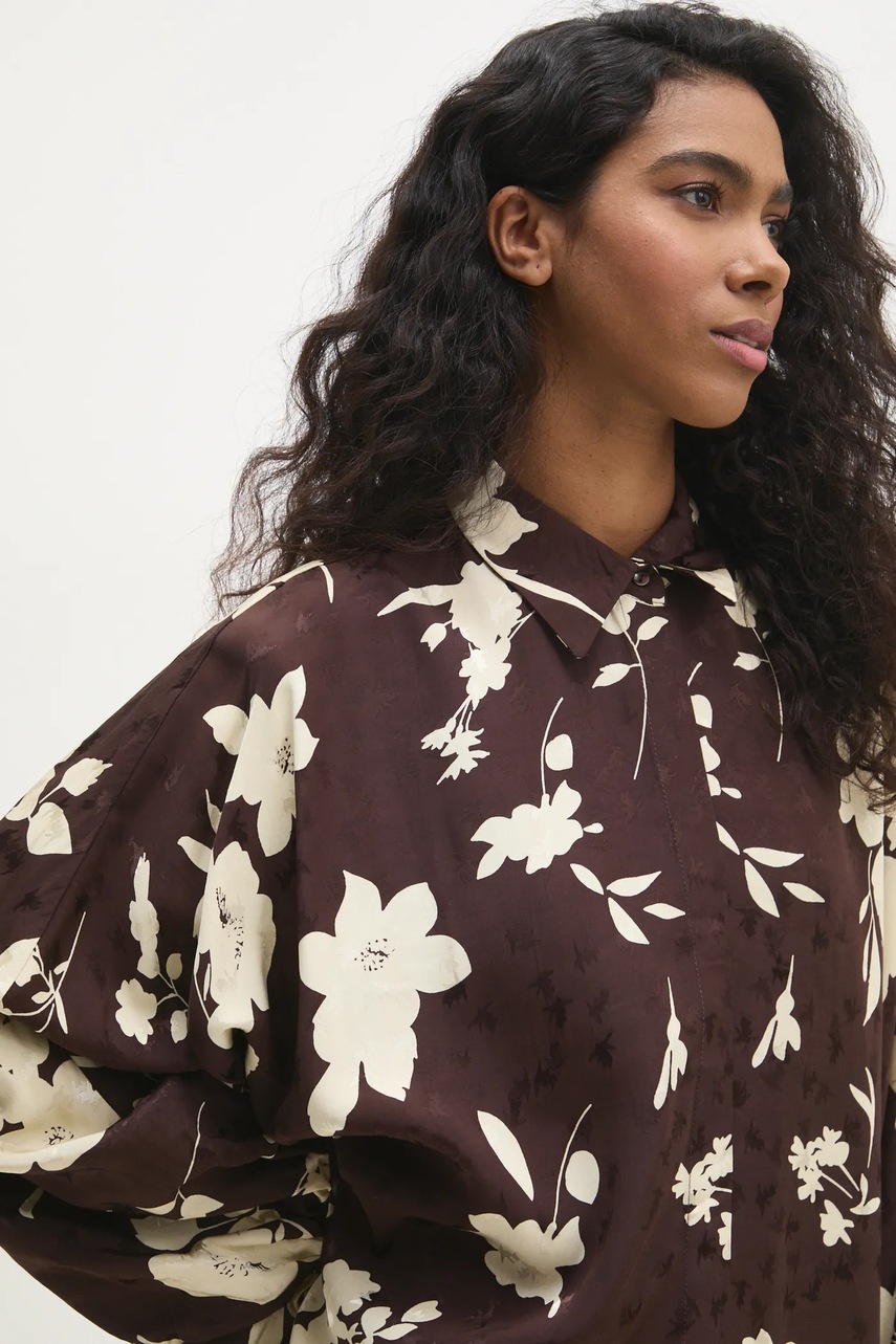 Πουκάμισο Answear.LAB χρώμα: καφέ φωτογραφία