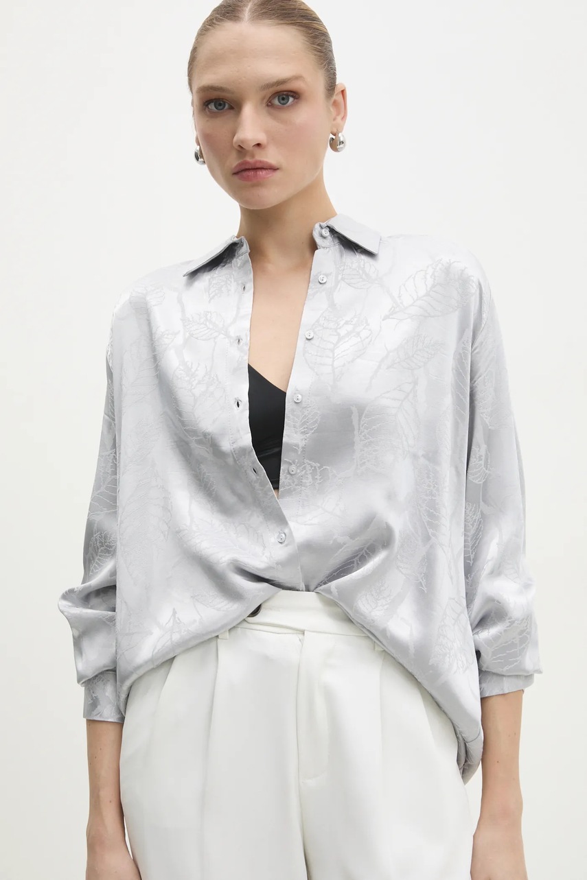 Πουκάμισο Answear.LAB χρώμα: ασημί φωτογραφία