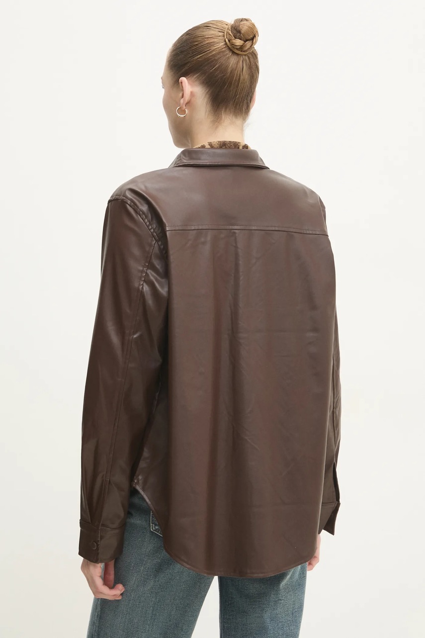 Πουκάμισο Answear.LAB χρώμα: καφέ φωτογραφία