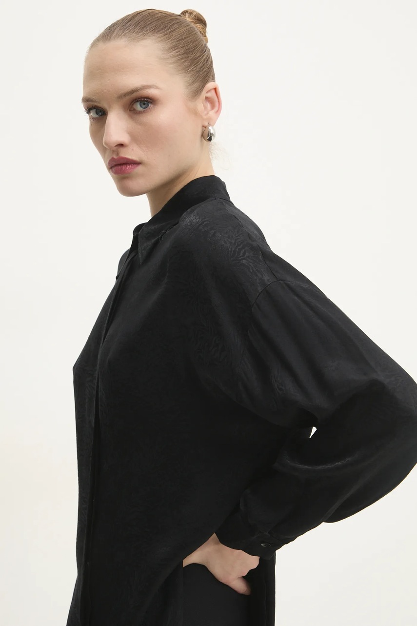 Πουκάμισο Answear.LAB χρώμα: μαύρο φωτογραφία