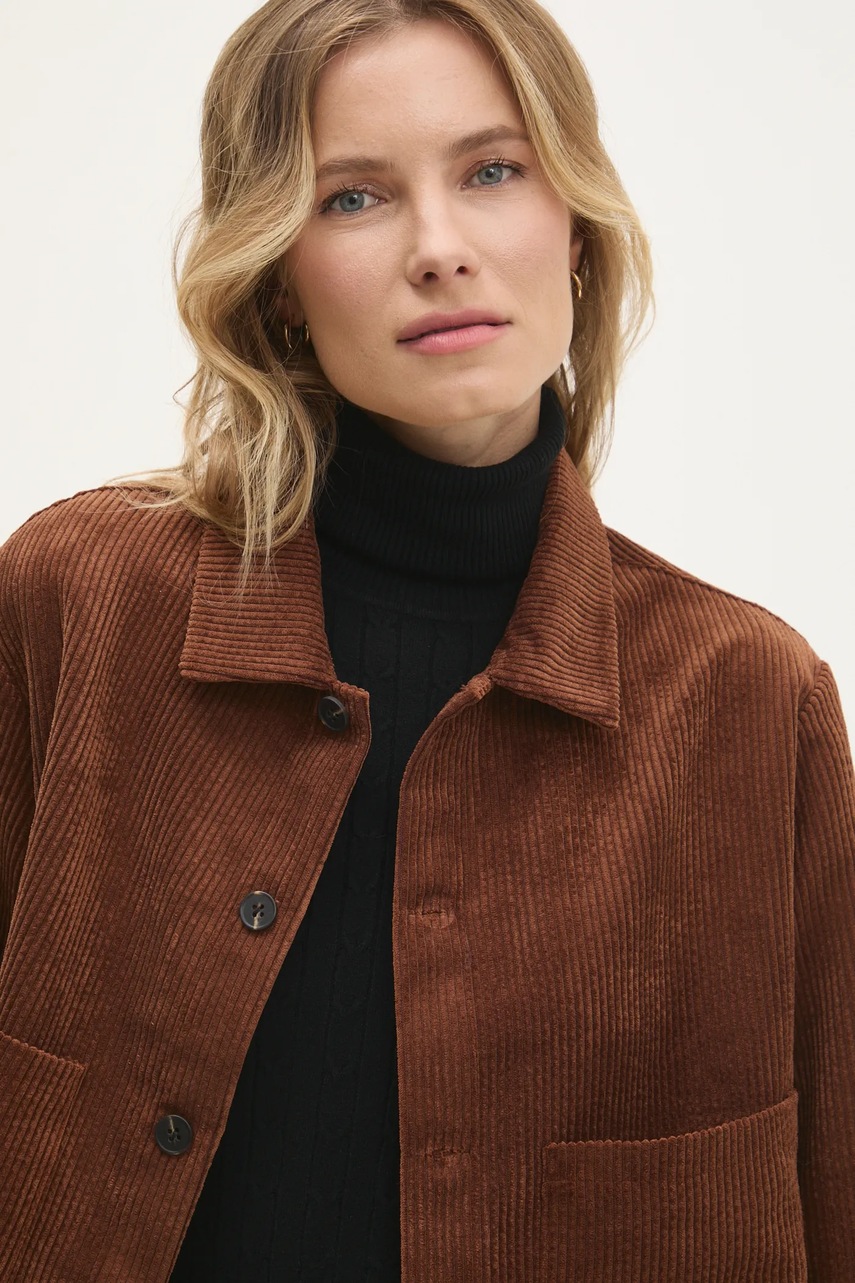 Πουκάμισο κοτλέ Answear.LAB χρώμα: καφέ φωτογραφία