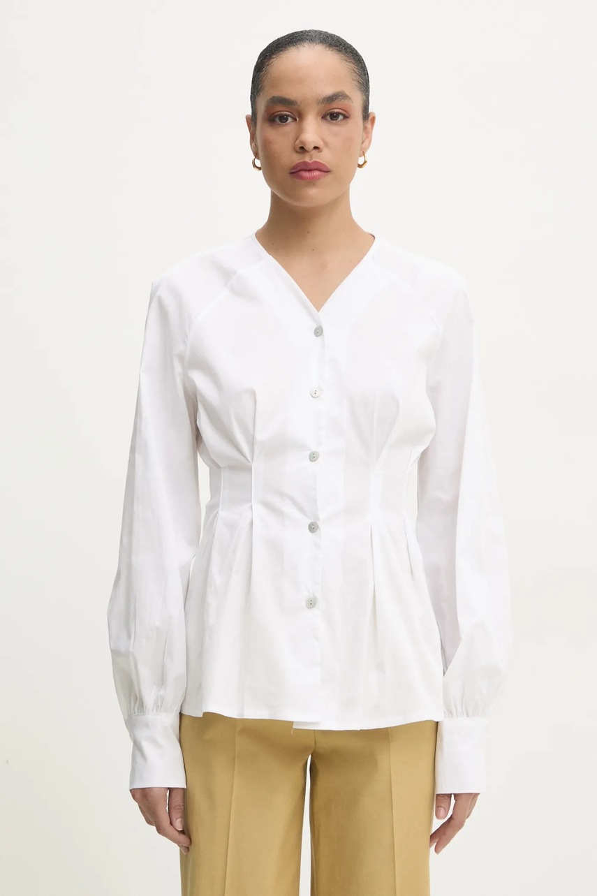 Answear Lab cămașă femei, culoarea alb, slim