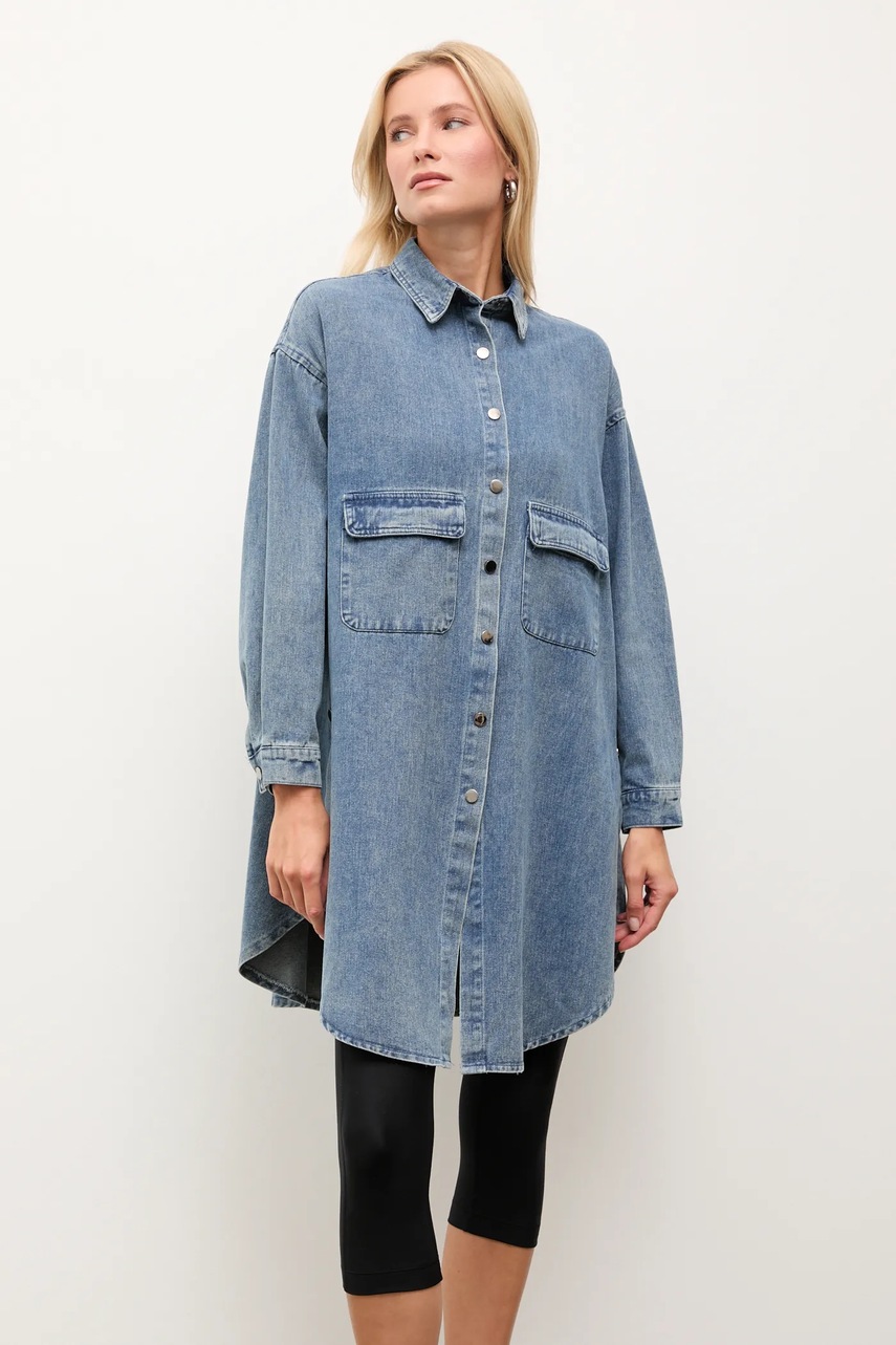 Τζιν πουκάμισο Answear.LAB χρώμα: μπλε φωτογραφία