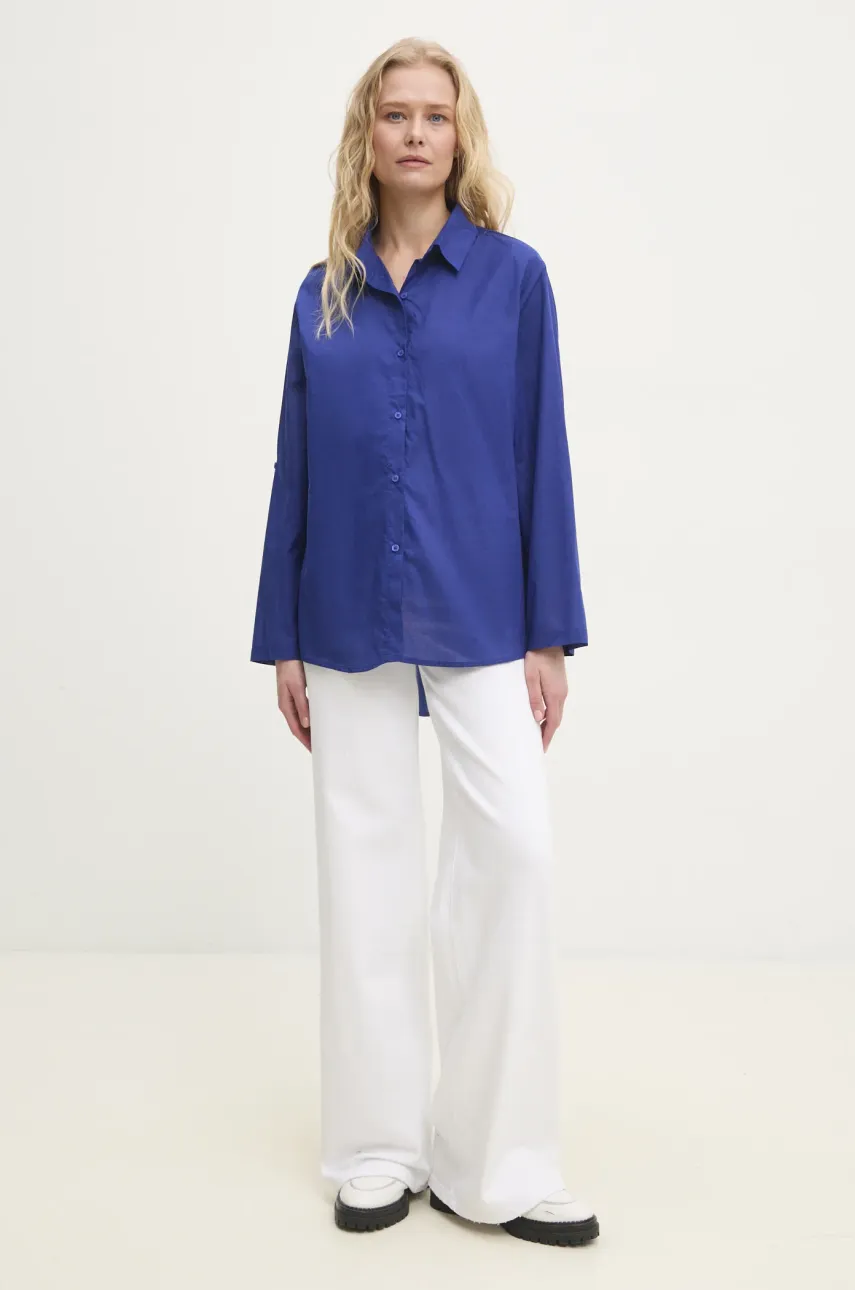 Хлопковая рубашка Answear.LAB женская regular классический воротник Хлопковая рубашка Answear.LAB женская regular классический воротник