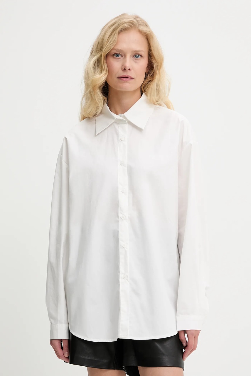 Βαμβακερό πουκάμισο Answear.LAB χρώμα: άσπρο φωτογραφία