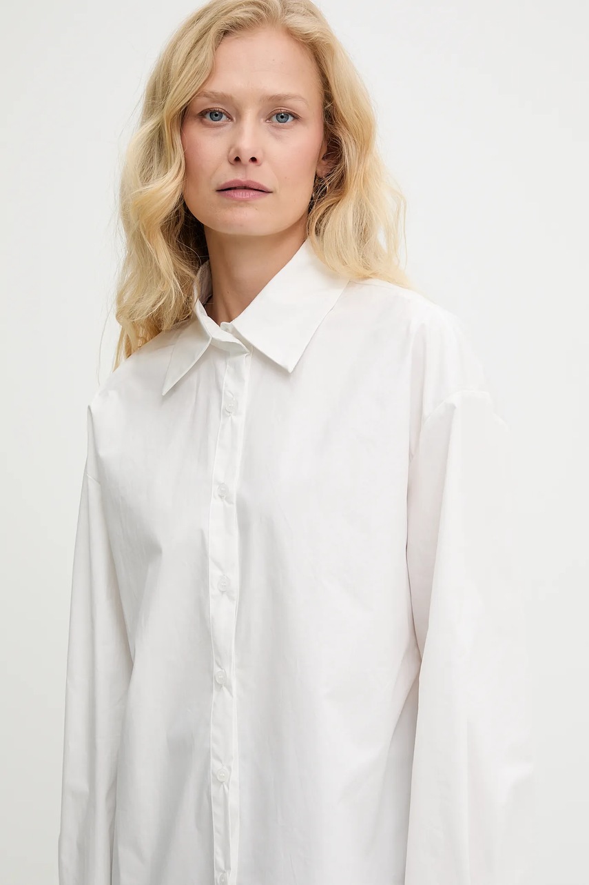 Βαμβακερό πουκάμισο Answear.LAB χρώμα: άσπρο φωτογραφία
