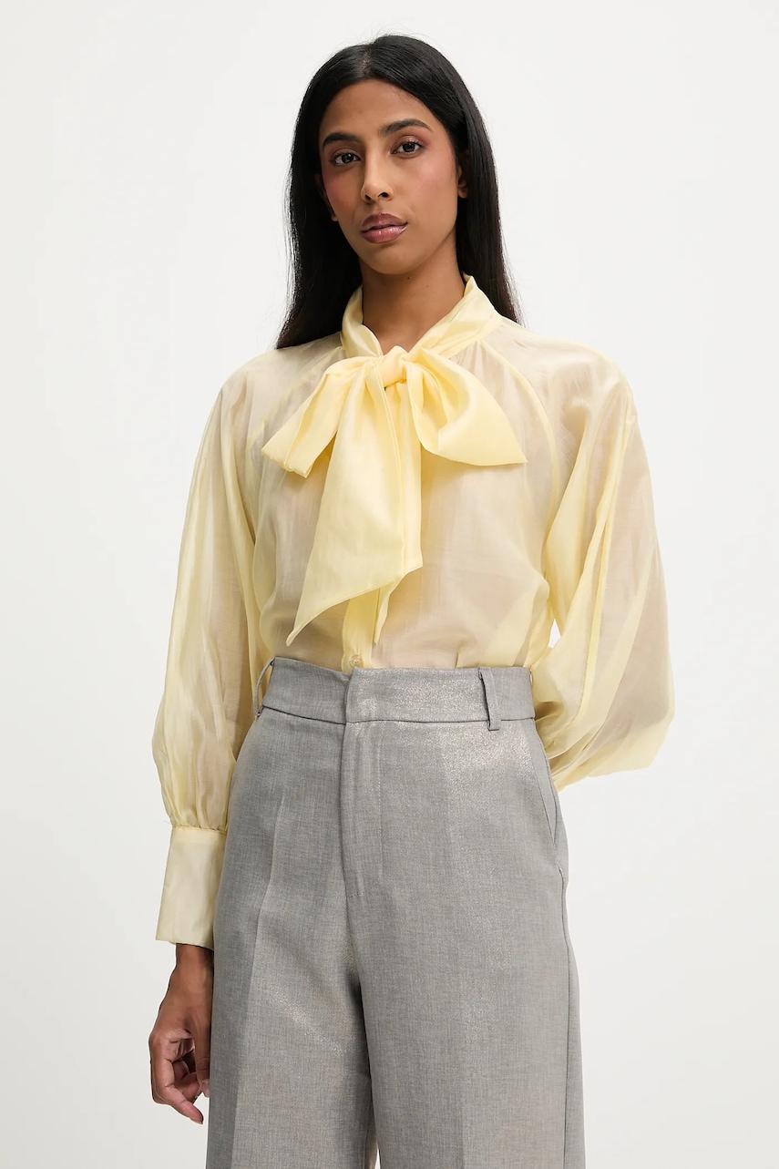 Answear Lab cămașă femei, culoarea galben, regular