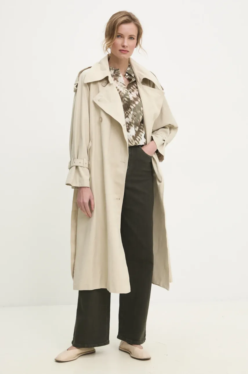 Рубашка Answear.LAB женская цвет зелёный relaxed классический воротник Рубашка Answear.LAB женская цвет зелёный relaxed классический воротник