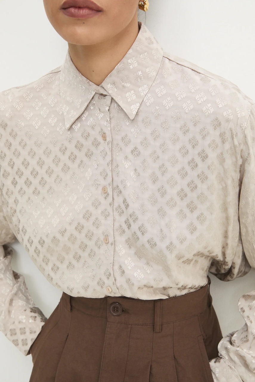 Πουκάμισο Answear.LAB χρώμα: μπεζ φωτογραφία