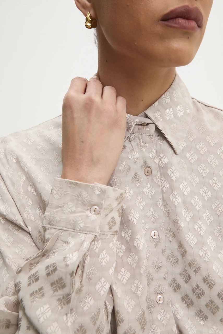 Πουκάμισο Answear.LAB χρώμα: μπεζ φωτογραφία