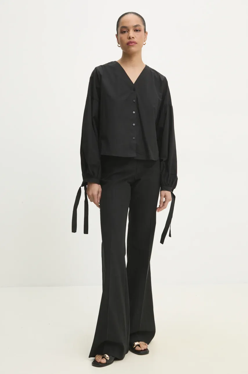 Рубашка Answear.LAB женская цвет чёрный relaxed Рубашка Answear.LAB женская цвет чёрный relaxed