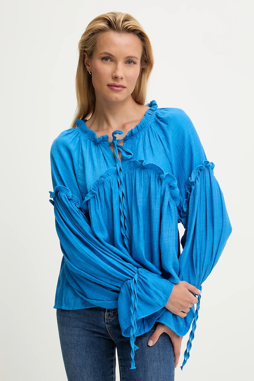 Answear Lab bluza culoarea bej, neted