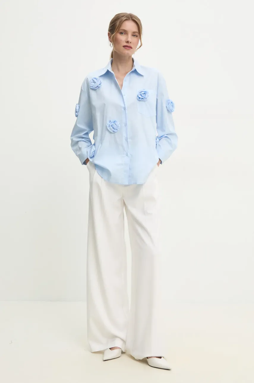Хлопковая рубашка Answear Lab женская relaxed классический воротник Хлопковая рубашка Answear Lab женская relaxed классический воротник