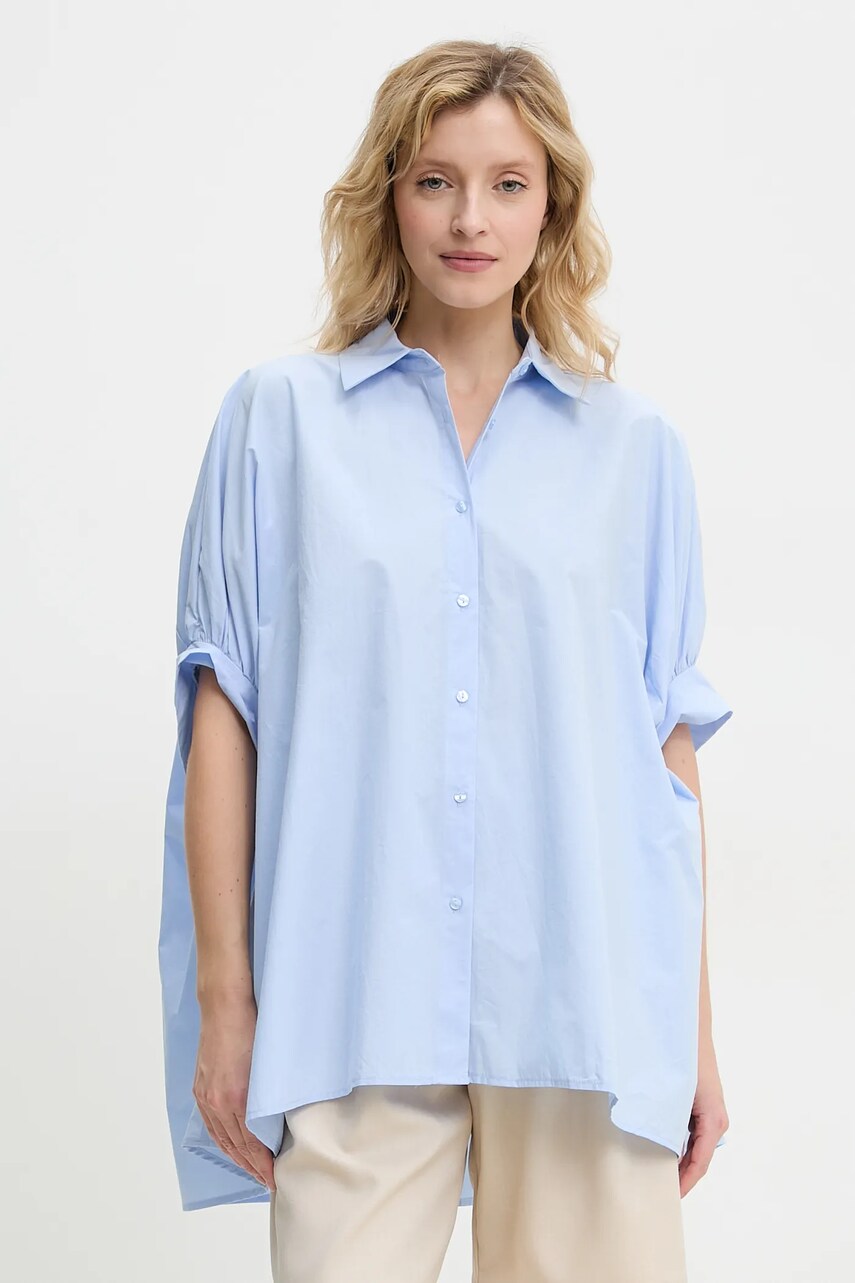 Answear Lab cămașă din bumbac femei, cu guler clasic, relaxed