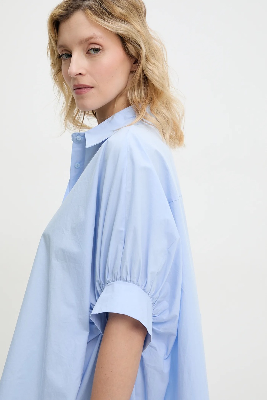 Βαμβακερό πουκάμισο Answear.LAB χρώμα: μπλε φωτογραφία