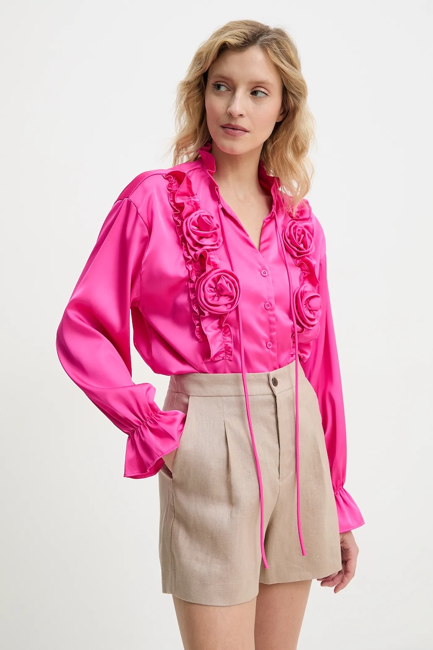 Answear Lab cămașă femei, culoarea roz, regular