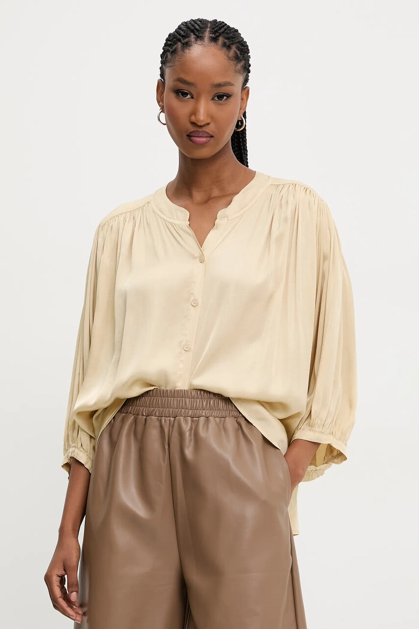 Answear Lab cămașă femei, culoarea bej, relaxed