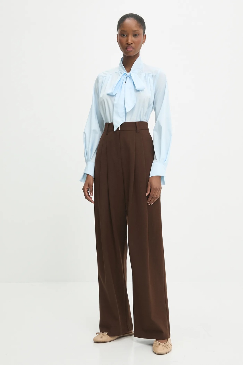 Рубашка Answear.LAB regular шнурованное декольте