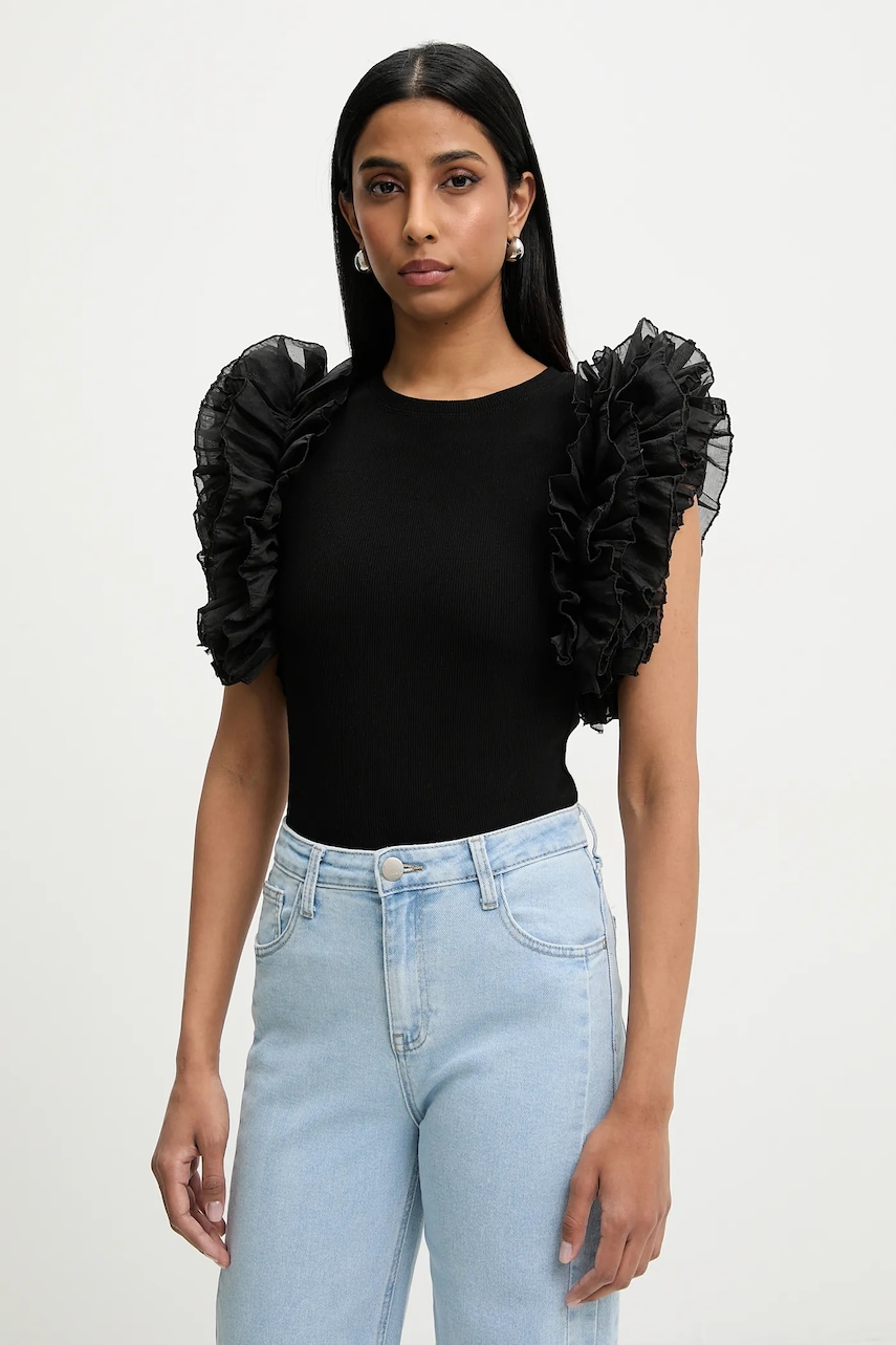 Answear Lab bluza culoarea negru, neted