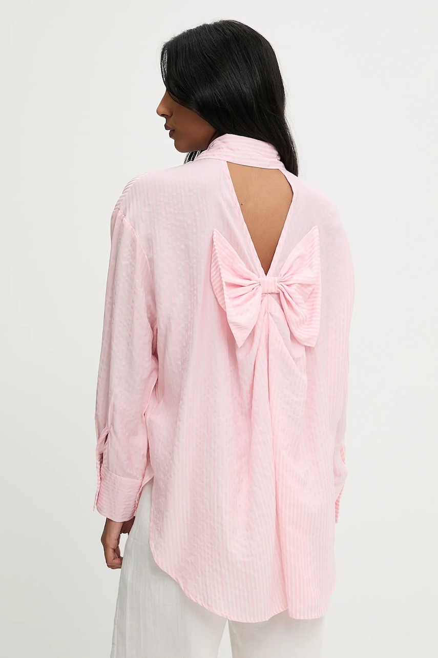 Answear Lab camasa culoarea roz, cu guler clasic, relaxed