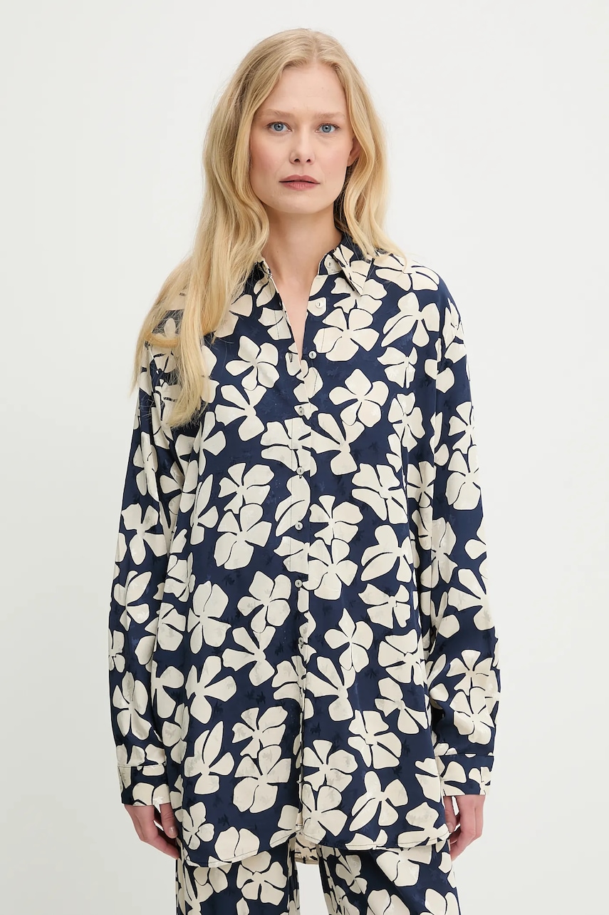 Answear Lab cămașă cu guler clasic, relaxed