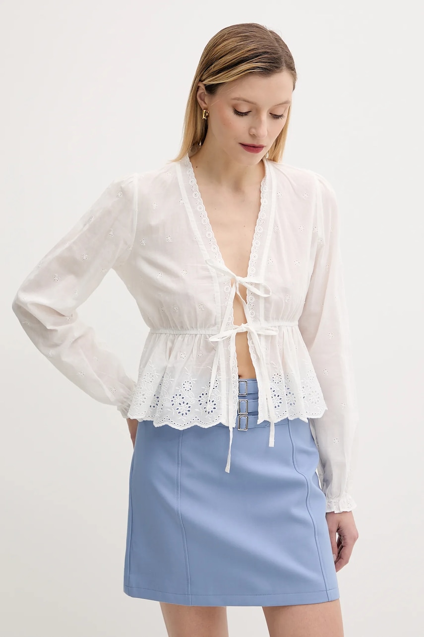 Answear Lab cămașă din bumbac culoarea bej, regular Answear Lab cămașă din bumbac culoarea bej, regular