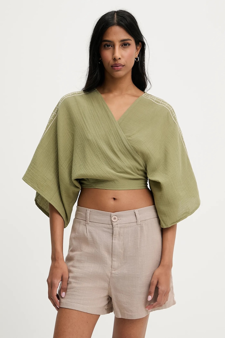 Answear Lab camasa din bumbac culoarea verde, relaxed