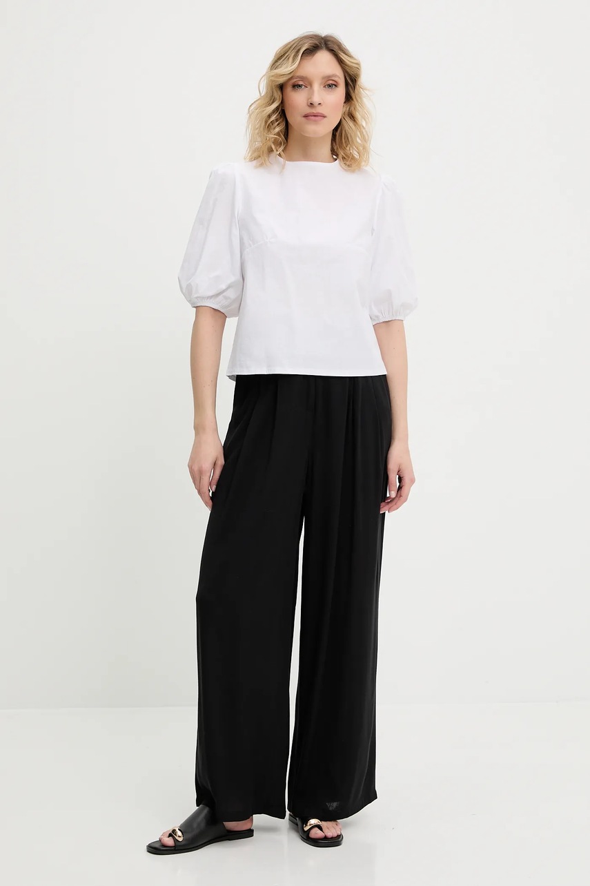 Блузка Answear.LAB цвет белый однотонная