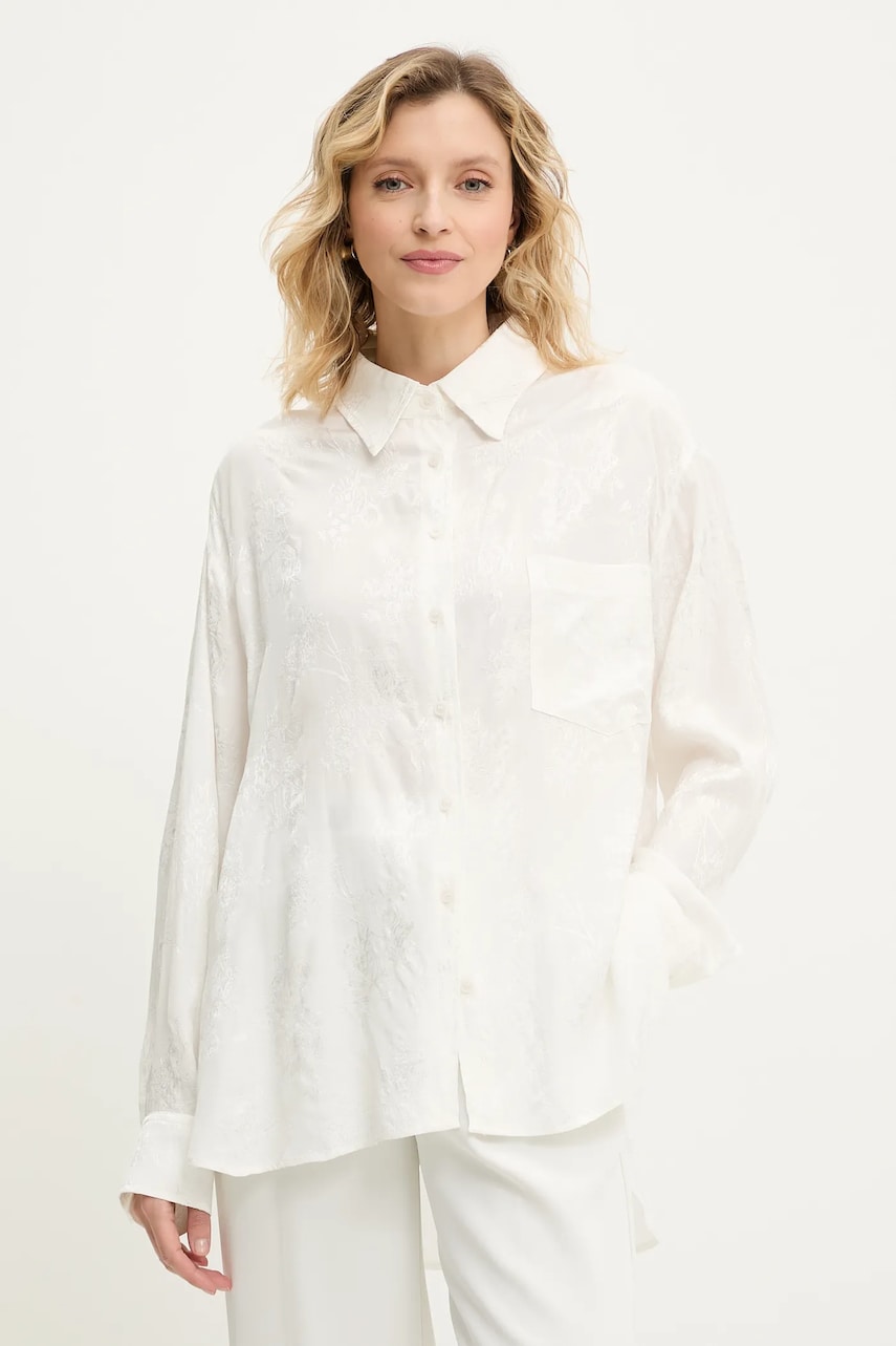 Answear Lab camasa culoarea alb, cu guler clasic, relaxed