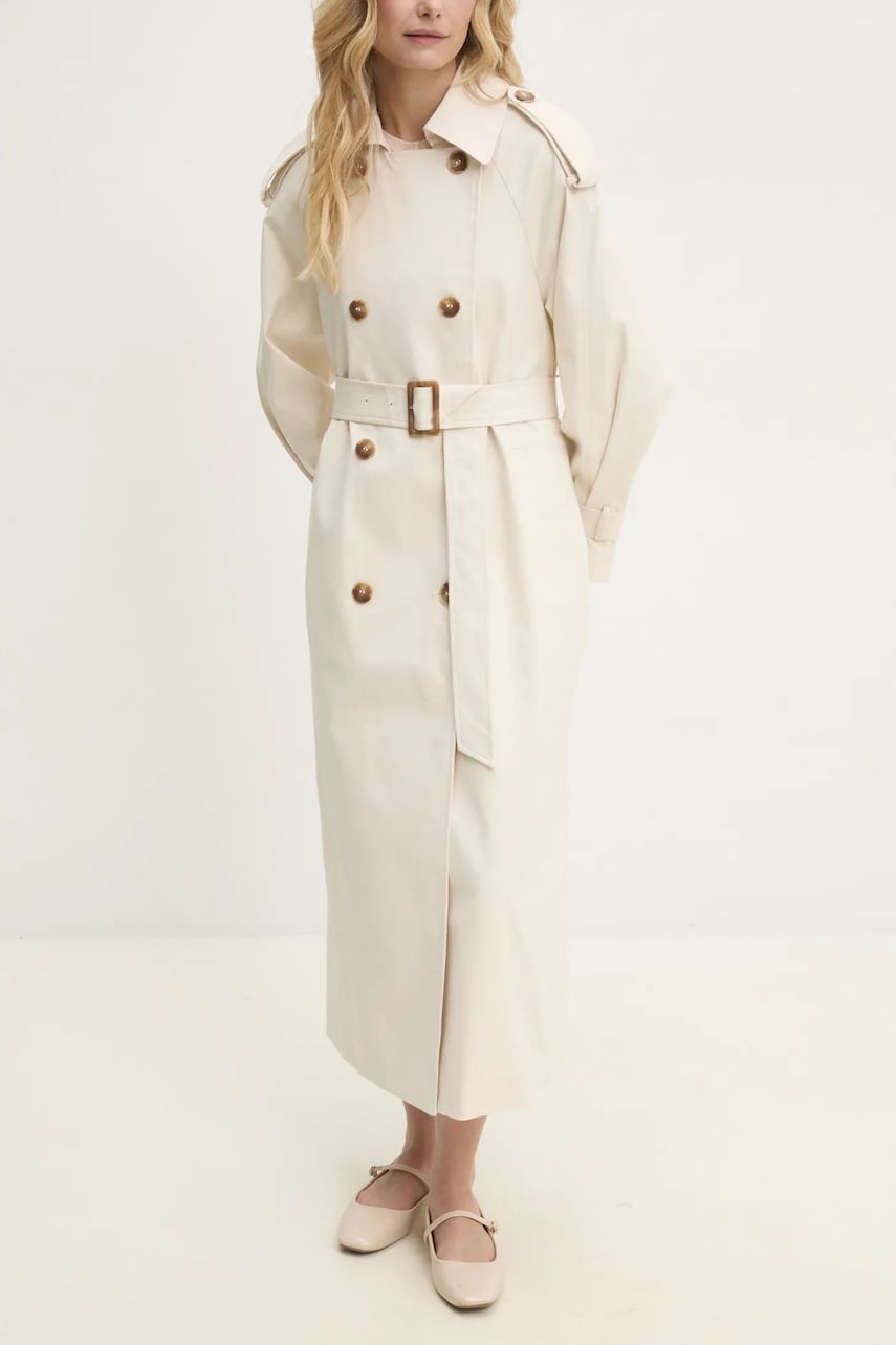 Answear Lab trenci femei, culoarea bej, de tranzitie