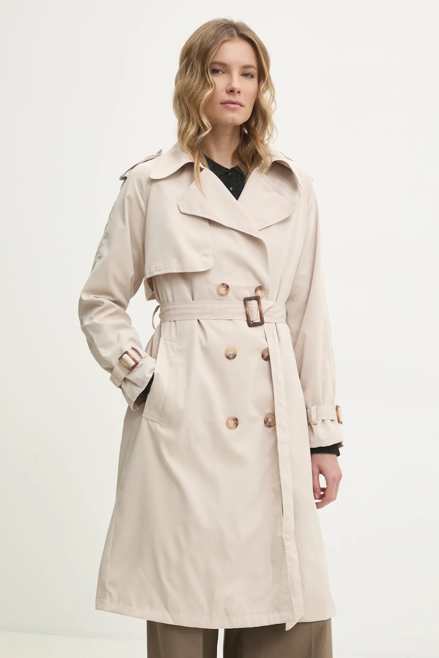 Answear Lab trenci femei, culoarea bej, de tranzitie Answear Lab trenci femei, culoarea bej, de tranzitie