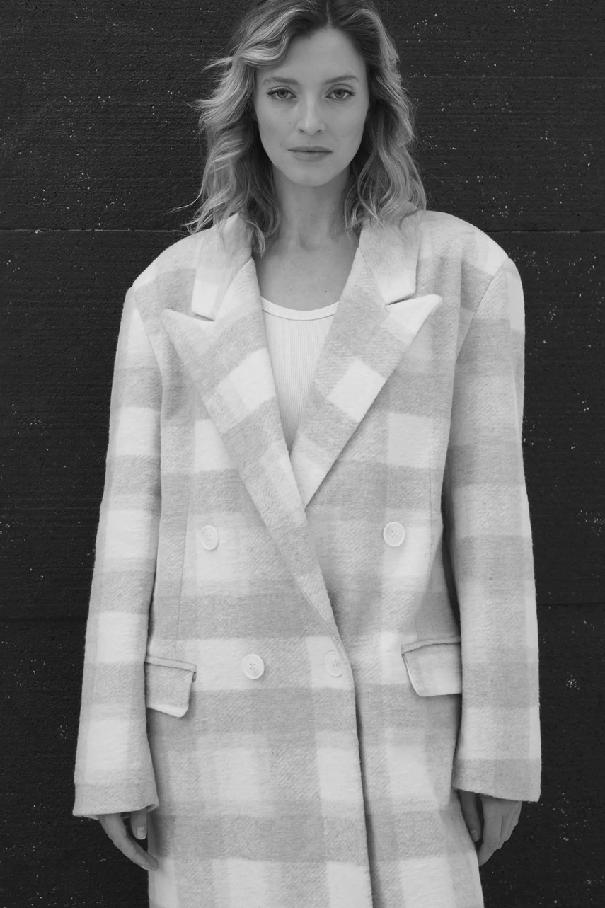 Μάλλινο παλτό Answear.LAB γυναικεία, χρώμα: κίτρινο φωτογραφία