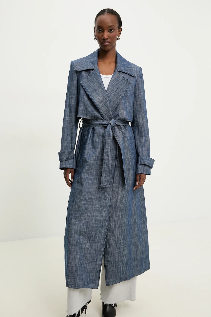 Answear Lab trenci din denim femei, de tranzitie, desfacut