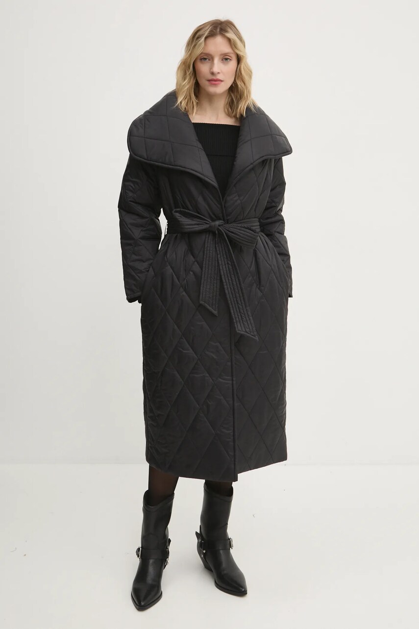 Answear Lab geaca femei, culoarea negru, de tranzitie