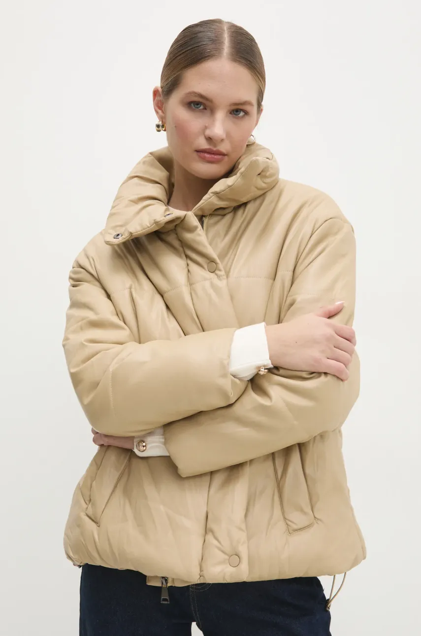Куртка Answear Lab женская цвет бежевый зимняя oversize Куртка Answear Lab женская цвет бежевый зимняя oversize