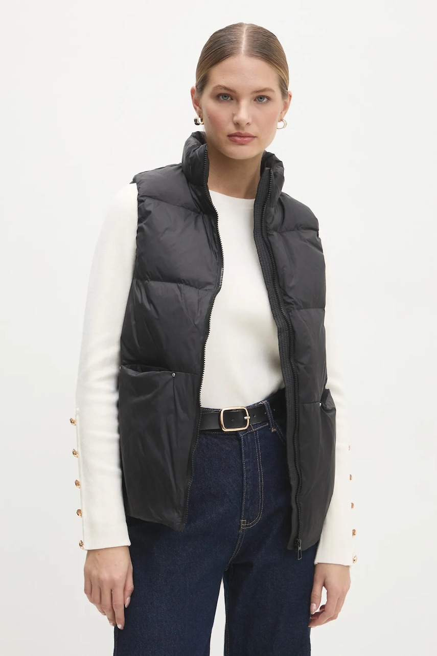 Answear Lab vesta femei, culoarea negru, de iarna Answear Lab vesta femei, culoarea negru, de iarna