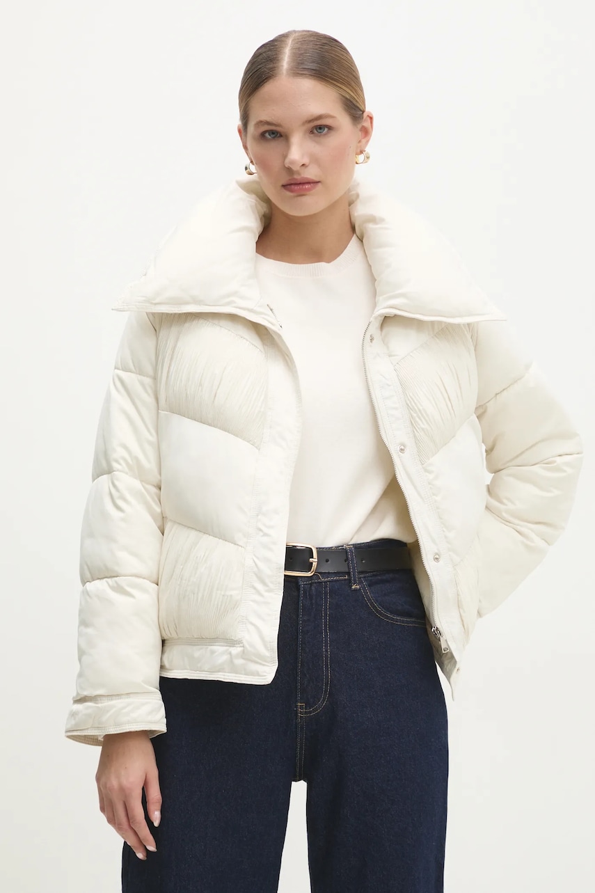Answear Lab geaca femei, culoarea alb, de iarna
