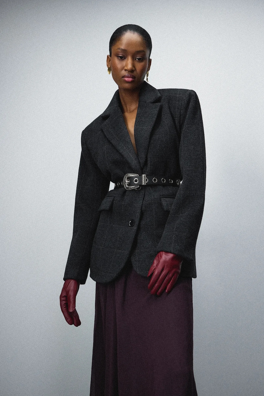 Answear Lab palton de lana culoarea negru, de tranzitie, oversize Answear Lab palton de lana culoarea negru, de tranzitie, oversize