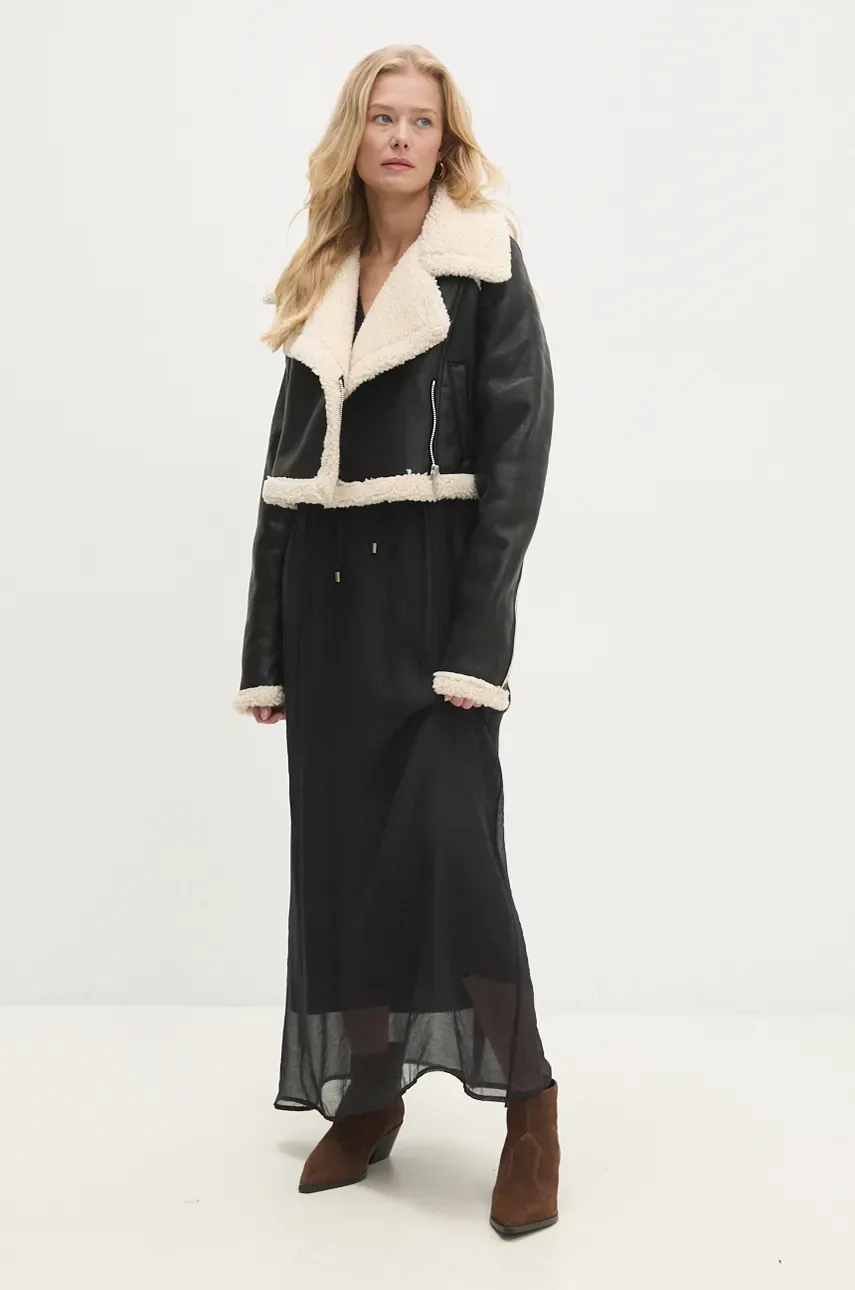 Куртка Answear.LAB женская цвет чёрный переходная oversize Куртка Answear.LAB женская цвет чёрный переходная oversize
