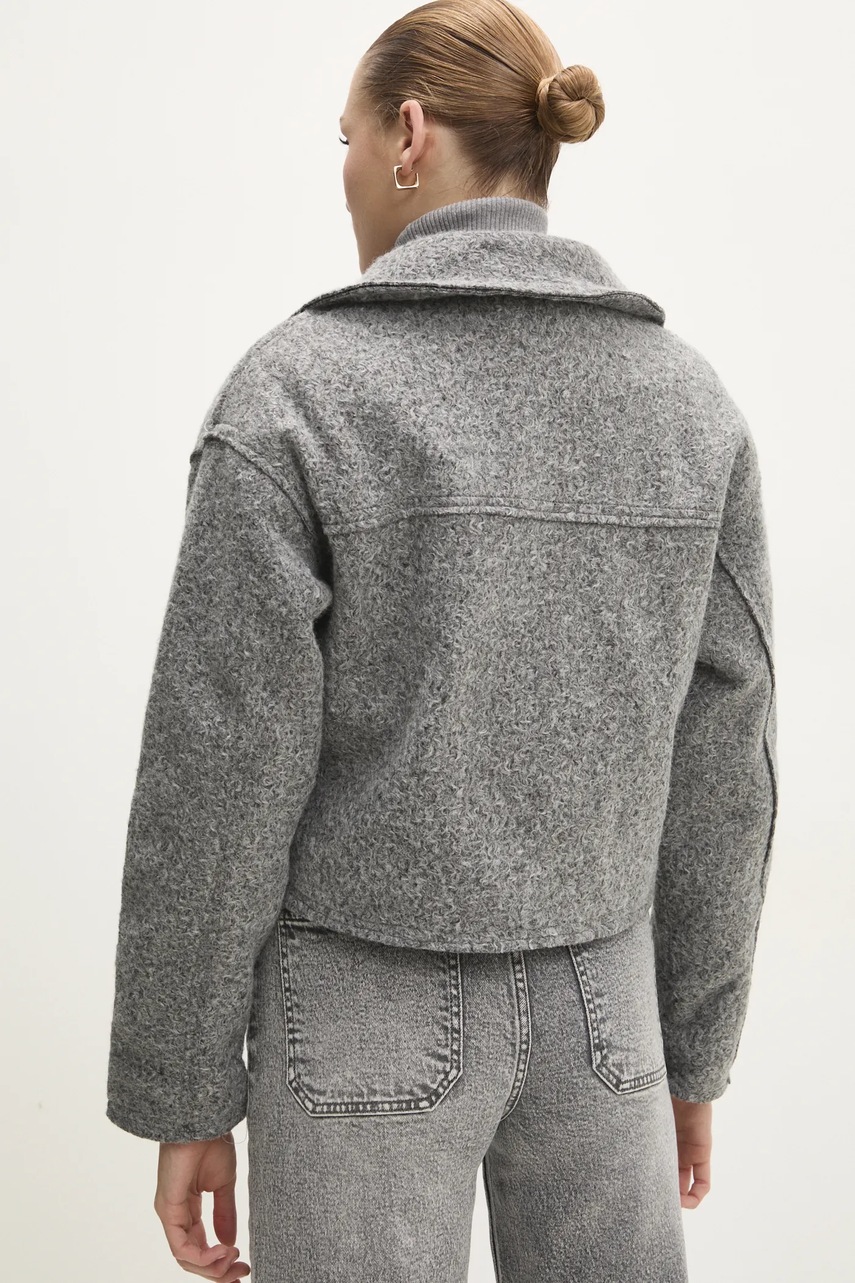 Μπουφάν Answear.LAB χρώμα: γκρι φωτογραφία