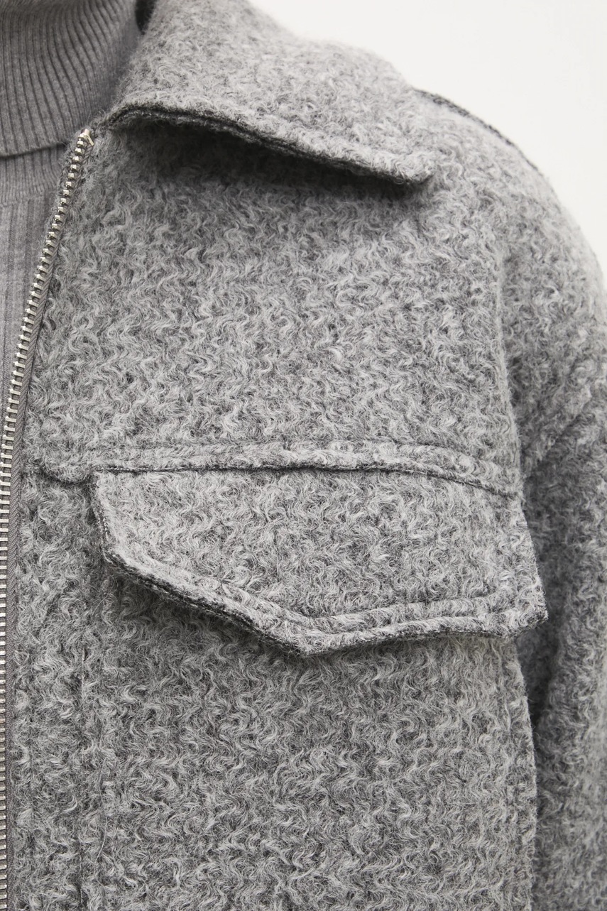 Μπουφάν Answear.LAB χρώμα: γκρι φωτογραφία